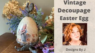 Vintage Decoupage Easter Egg