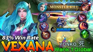 Monster Midlane Vexana 83% Win Rate Build - Top 1 Global Vexana by ʏᴏɴᴋᴏ 死 - Mobile Legends