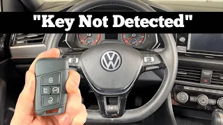 2019 - 2022 Volkswagen Jetta KEY NOT DETECTED - How To Start With Dead VW Remote Key Fob Battery