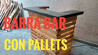 COMO HACER BARRA / BAR /MOSTRADOR DE PALLETS / DIY/