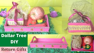 Return Gift | Traditional Indian return gift |Thamboolam tray ideas |Dollar Tree DIY