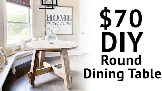 $70 DIY Round Dining Table