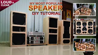 My MOST POPULAR DIY Loud Speaker [Heavy Duty] - DIY Tutorial START to SOUND TEST - 4800w | Aleks On