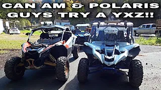 YAMAHA YXZ1000R | CAN AM X3 | XP 1000 | OUTLAW TRAIL RIDING IN THE FALL (I think they like the yxz)