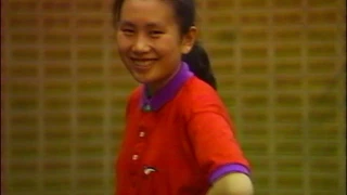 Gao Jun Serve Practice at the 1993 World Championships