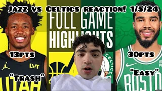 CELTICS DISMANTLE JAZZ! JAZZ at CELTICS | FULL GAME HIGHLIGHTS | January 5, 2024 | REACTION