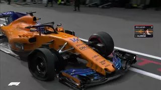 Alonso drive on two wheels