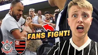 Ultras FIGHT At Corinthians Vs Flamengo! (Brazil) - Copa Libertadores