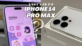 what's on my iPhone 14 Pro Max + accessories unboxing 📱 aesthetic and minimal iOS 16 setup