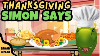 Thanksgiving Game | Thanksgiving Simon Says | Dinosaur Brain Break | GoNoodle | Floor is Lava