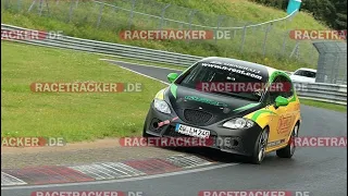 Nurburgring Nordschleife Touristenfahrten Seat Leon Cupra Mk2 by N rent BTG 8:14 with engine fail