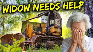 WIDOW needs us to crank this small JOHN DEERE bulldozer!