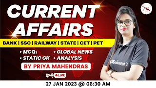 27th January Current Affairs 2023 | Daily Current Affairs | Current Affairs Today | Priya Mahendras