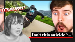 Chinese First Time Watch MrBeast Video - Reacts to MrBeast's Most Extreme Sports!