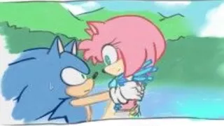 sonic meets amy the mermaid