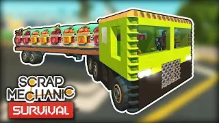 Building a Transport Truck for Big Fruit Deliveries! (Scrap Mechanic Survival Ep.9)