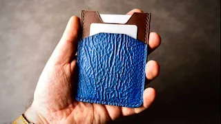 Crafting Elegance: Italian Buttero & Sharkskin Cardholder Wallet DIY | ASMR