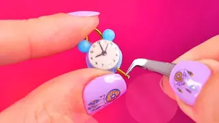 DIY handmade, mini alarm clock for Barbie doll / 𝐑𝐞𝐬𝐢𝐧 𝐌𝐢𝐧𝐢𝐚𝐭𝐮𝐫𝐞 𝐃𝐈𝐘𝐬 | 𝐓𝐮𝐭𝐨𝐫𝐢𝐚𝐥