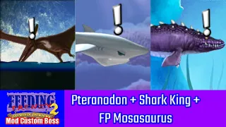 Feeding Frenzy 2 mod Boss Rush + custom boss - Pteranodon + Shark King + FP Mosasaurus