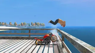 GTA IV - Epic Motorcycle Crashes Ragdolls Ep.3 (Euphoria Physics)