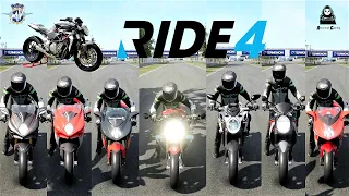 Top 14 Fastest MV Agusta SuperBikes Top Speed Battle || Ride 4 || 4k 60FPS