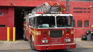 FDNY [**PA300 & Model 28**] 2002 Seagrave Ladder 30 Spare & Engine 59 Responding