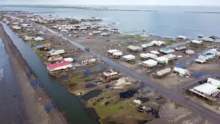 Grand Isle Ida Hurricane Drone Flyover