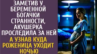 Заметив у беременной богачки странности, акушерка проследила за ней… А узнав куда роженица ходит