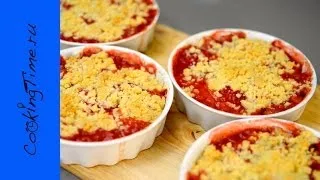 Клубнично-Яблочный Крамбл - простой рецепт вкусного десерта - как просто приготовить дома