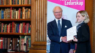 King Carl Gustaf of Sweden at scholarship award ceremony