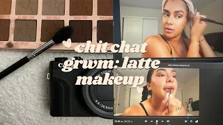 ♡Chit chat grwm: Latte makeup edition ☕️ what I’ve been up to, new kitty?! Halloween plans, etc.