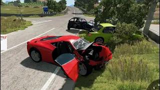 Наваливаю на итальянской тачке по италии с трафиком ! BeamNG Drive