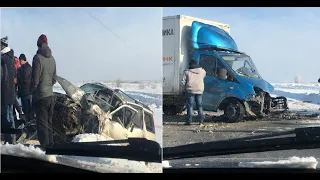18.02.21 Серьезная авария с участием трех автомобилей произошла на трассе под Арзамасом