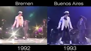 Michael Jackson - Smooth Criminal Live In Bremen 92 vs Buenos Aires 93