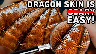 How to Paint Classic DRAGON Skin: Drybrush + Wash: Warhammer Monster Painting