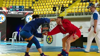 SCHLESINGER (ISR) vs RI (RUS). Women 65 kg. European SAMBO Championships 2021