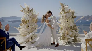 Love, laughter and happily ever after | Ella and James | Santorini wedding | El Viento Santorini