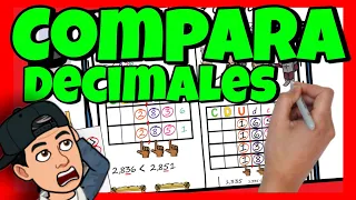 😉 Como COMPARAR y ORDENAR NÚMEROS DECIMALES ► para NIÑOS de PRIMARIA