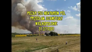 Ogromny Pożar Zboża - Przecław, Wielkopolskie 31.07.2021