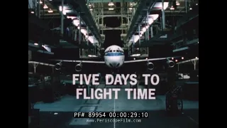 " FIVE DAYS TO FLIGHT TIME "  1970s UNITED AIRLINES DC-8 JET AIRCRAFT MAINTENANCE FILM 89954