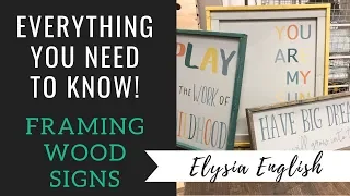 How To Frame Wood Signs | DIY Framing A Wood Sign | Sign Framing Tutorial | Farm house style framing