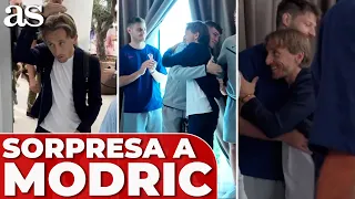 La sorpresa de CROACIA a LUKA MODRIC con el HIMNO de la CHAMPIONS LEAGUE con el REAL MADRID