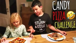 Wenn Kinder eine Pizza backen 😂  CANDY PIZZA CHALLENGE - Kleine Familienwelt