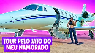 TOUR PELO JATO DO MEU NAMORADO - contei quanto custa esse avião!