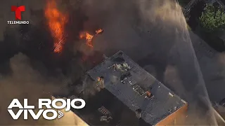 Supermercado de Nueva York arde en llamas y el fuego se extiende en varios edificios