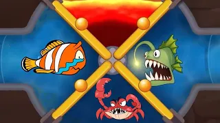 Fishdom mini game ad pull the pin save fish gameplay
