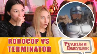 Girls React - Mortal Kombat 11 - ROBOCOP vs TERMINATOR Gameplay @ 1080p ✔. Реакция. Reaction