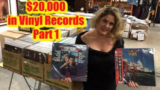 Storage Wars $20,000 CASH in Records Vinyl Collection Part 1 Rock Music