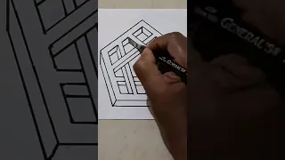 3d geometrical drawing #shorts #viral #geometry