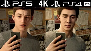 PS5 MARVEL'S SPIDER MAN REMASTERED PS5 vs PS4 Pro Graphic comparison Gameplay [4K Gameplay Footage]